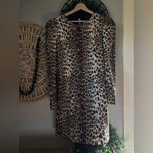 Tuckernuck/India Hicks Leopard Print Long Sleeve Dress